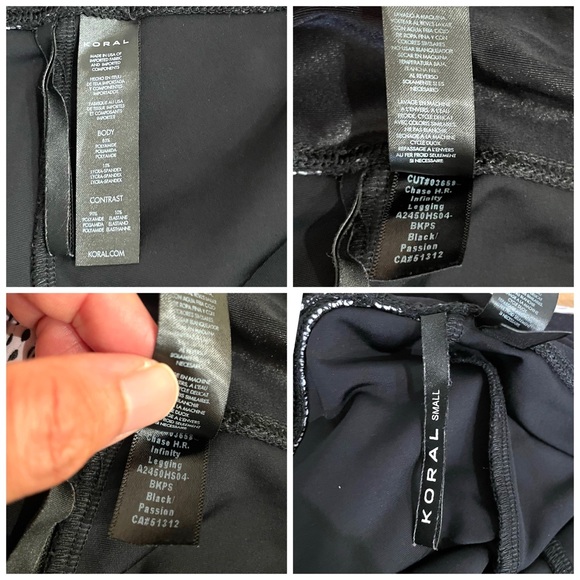NEW Koral Chase High Rise Leggings in Black / Passion Activewear Athleisure - Picture 15 of 15